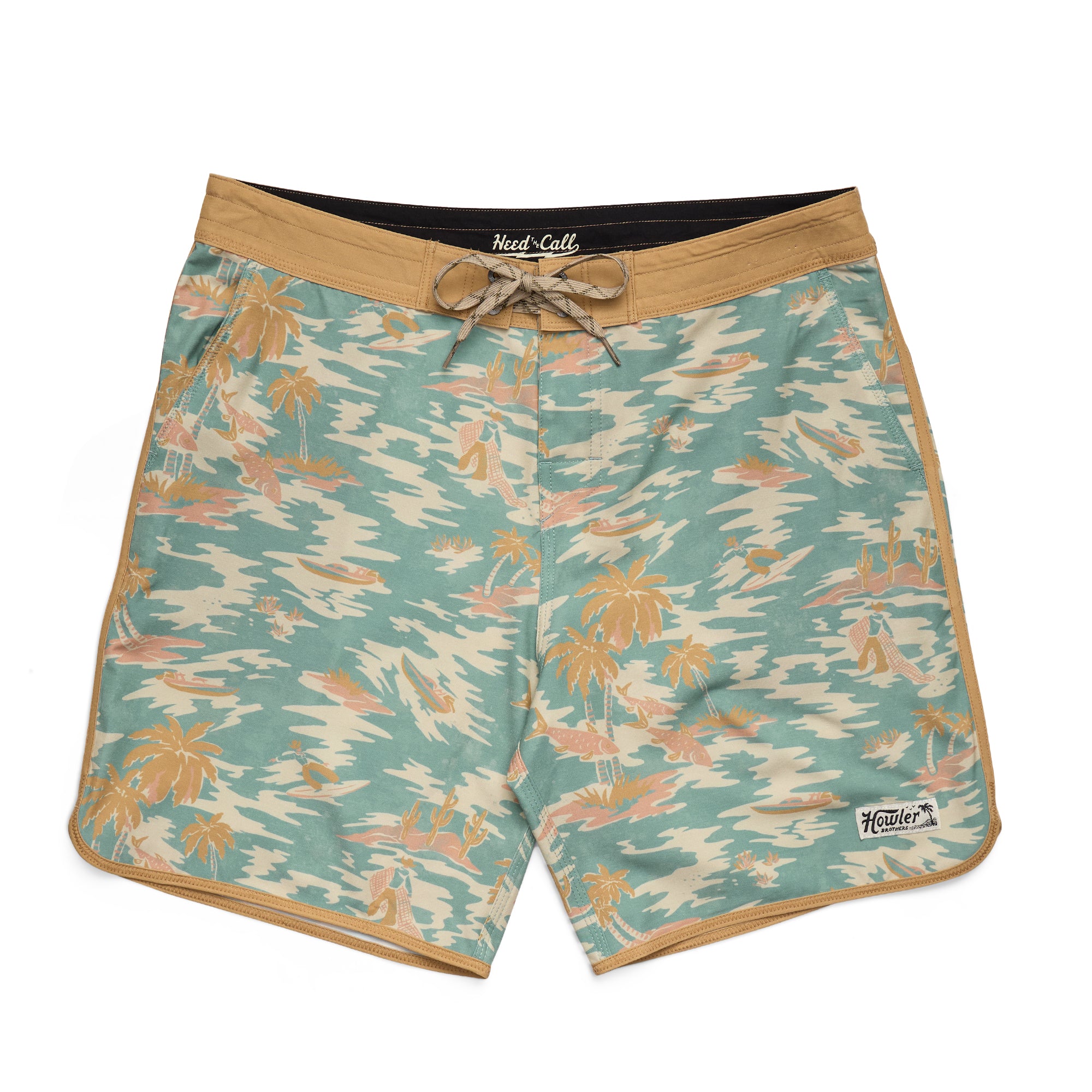 Bruja Boardshorts- Dreamland Seafoam